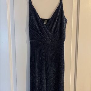 Elegant Navy Blue Sleeveless Dress